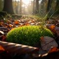 A patch of vibrant green moss Royalty Free Stock Photo