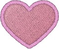 Patch Work of abstract heart badge shape