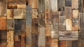 Patched reclaimed wood background texture, with a captivating blend of vintage and rustic elements ai image Royalty Free Stock Photo