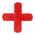 Patches forming a red cross Royalty Free Stock Photo