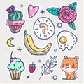 Stickers and patches set Royalty Free Stock Photo