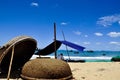 Patching fishing nets on Quy Nhon Beach