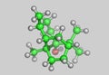 Patchouli molecular model