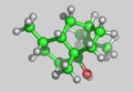 Patchouli molecular model