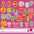 Patchwork ABC alphabet