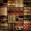 Patchwork african pattern print background Royalty Free Stock Photo