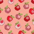 Patchwork apple seamless Royalty Free Stock Photo