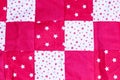 Patchwork baby blanket background. Patchwork quilt baby blanket background. Royalty Free Stock Photo