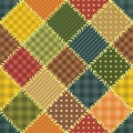 Patchwork background with different patterns