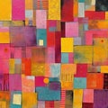 patchwork background, modern, bright colour AI