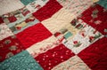 Patchwork blanket colorful background. Generate Ai