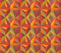 Patchwork blanket. Vector multicolored geometric mosaic. Royalty Free Stock Photo