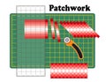 Patchwork DIY, Cutting Mat, Quilters Ruler, Rotary Blade Cutter, Traditional Strip Piece Design Pattern