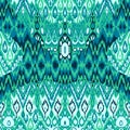 Patchwork ethnic bohemian arabesque pattern print. Seamless zigzag geometric ornament abstract background. Colorful tribal