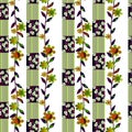 Patchwork green floral pattern background Royalty Free Stock Photo