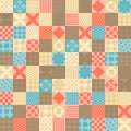 Patchwork pattern seamless. Quilt ornament. Quilted Blanket text