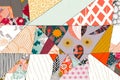 patchwork pattern for textiles, packaging, backgrounds, wallpaper, covers AI Generation