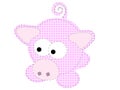 Patchwork Piggy Craft Cartoon Pig Vector