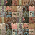 Patchwork quilt seamless texture