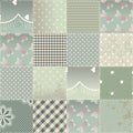 The patchwork quilt in shabby chic style