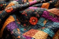 patchwork quilting, inspired by traditional quilting techniques and floral motifs, a colorful patchwork design has been Royalty Free Stock Photo
