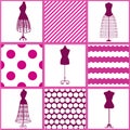 Patchwork repeating vector background