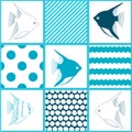 Patchwork repeating vector background