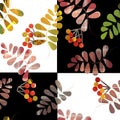 Patchwork retro autumn floral pattern texture background Royalty Free Stock Photo