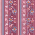 Patchwork retro colors geometrical floral vertical pattern texture background