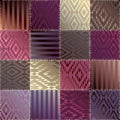 Patchwork of satin fabric Royalty Free Stock Photo