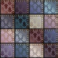 Patchwork of satin fabric Royalty Free Stock Photo