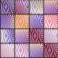 Patchwork of satin fabric. Royalty Free Stock Photo