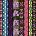 Patchwork seamless floral pattern ornament background Royalty Free Stock Photo