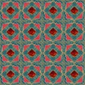 Patchwork seamless lace retro floral pattern Royalty Free Stock Photo