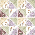 Patchwork seamless lace retro floral pattern Royalty Free Stock Photo