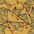 patchwork seamless pattern klimt