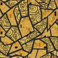 patchwork seamless pattern klimt