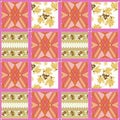 Patchwork seamless pattern ornament background Royalty Free Stock Photo