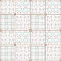 Patchwork seamless pattern ornament geometrical background Royalty Free Stock Photo
