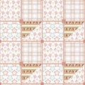 Patchwork seamless pattern ornament geometrical background Royalty Free Stock Photo