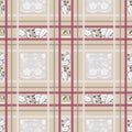 Patchwork seamless pattern ornament geometrical design backgroun Royalty Free Stock Photo