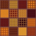 Patchwork background with different patterns Royalty Free Stock Photo