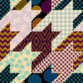 Patchwork textile pattern. Seamless quilting design background. Royalty Free Stock Photo