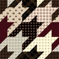 Patchwork textile pattern. Seamless quilting design background. Royalty Free Stock Photo