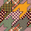 Patchwork textile pattern. Seamless quilting design background. Royalty Free Stock Photo