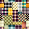 Patchwork textile pattern. Seamless quilting design background. Royalty Free Stock Photo