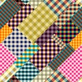 Patchwork textile pattern. Seamless quilting design background. Royalty Free Stock Photo