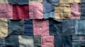 Patchwork Textile Pattern, Sustainable Design, Eco-Friendly Fashion, Upcycled Garment Royalty Free Stock Photo