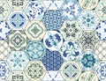 355_Vintage tiles intricate details for a decorative look Royalty Free Stock Photo