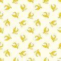 Patchwork Yellow Bananas Seamless Pattern